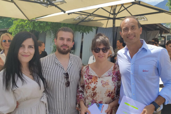 Ein herzliches Willkommen von Stefano Crespi und Stadträtin Albieri gab’s auch für Miki Kika und dessen Frau Ledjana.